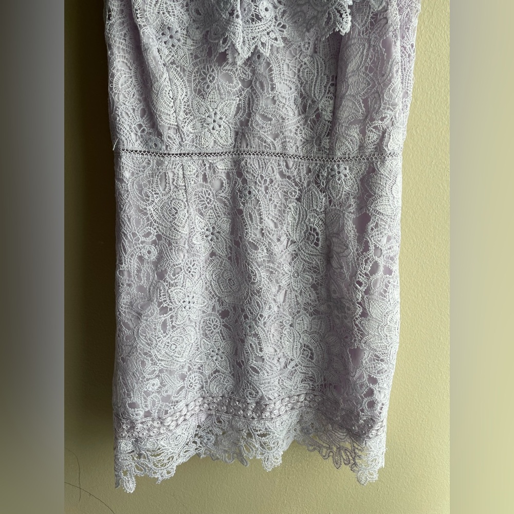 Saylor Lilac Lace Purple Dress Size Medium - Picture 9 of 13